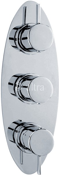 Larger image of Ultra Venture Triple Concealed Thermostatic Shower Valve (Chrome).