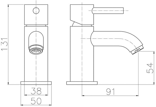 Technical image of Ultra Verity Basin & Bath Shower Mixer Tap Set With Shower Kit  (Chrome).