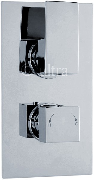 Larger image of Ultra Vibe 3/4" Twin Concealed Thermostatic Shower Valve With Diverter.