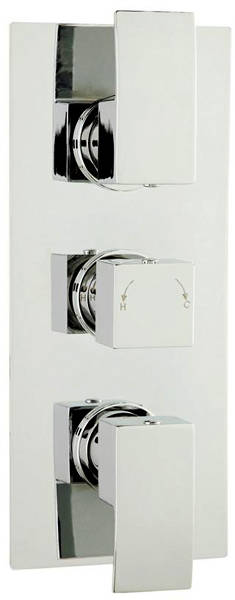 Larger image of Ultra Vibe Thermostatic Triple Concealed Shower Valve With Diverter.