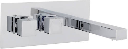 Larger image of Ultra Prospa Thermostatic Wall Mounted Basin Mixer Tap (Chrome).