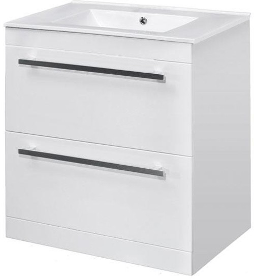 Example image of Premier Cardinal 1000mm Vanity Unit Suite With BTW Unit, Pan & Seat (White).