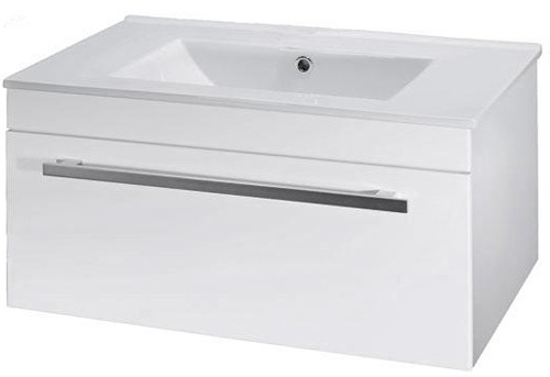 Example image of Premier Cardinal 1000mm Vanity Unit Suite With BTW Unit, Pan & Seat (White).