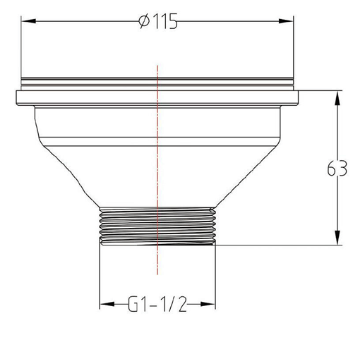 Technical image of Wastes Basket Strainer Waste (Chrome).