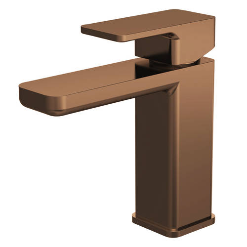 nuie Windon Basin Mixer Tap - Brushed Bronze - Push Button Waste - Image 3