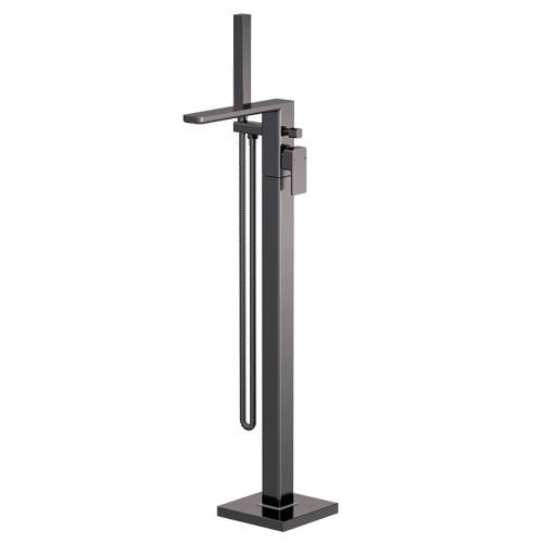 nuie Arvan Freestanding Bath Shower Mixer - Brushed Pewter - Brass, ABS, Plastic - Image 2