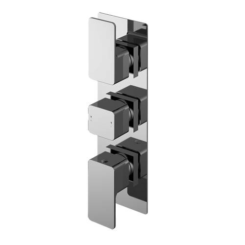 Nuie Windon Concealed Thermostatic Shower Valve (2 Outlets, Chrome).