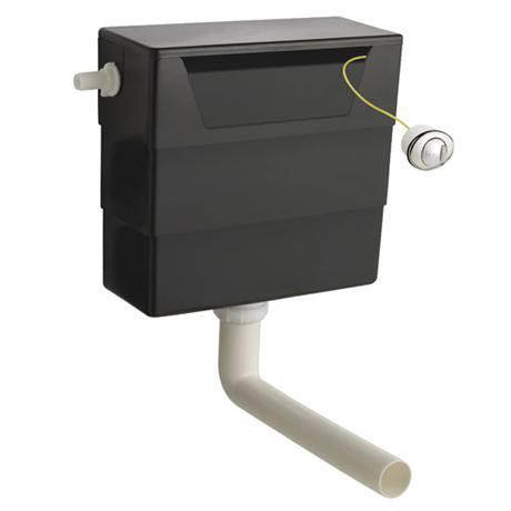 Hudson Reed Black Component Concealed Toilet Cistern With Dual Push Button Flush.