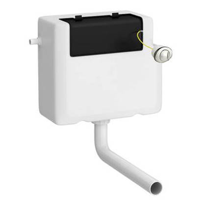 Hudson Reed White Component Concealed Toilet Cistern With Dual Push Button Flush.