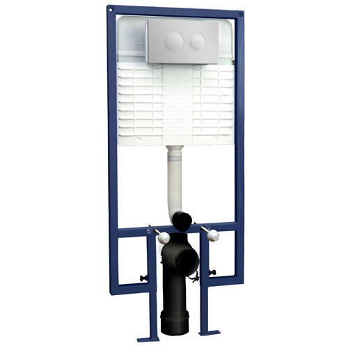 Hudson Reed Component Concealed Cistern With Wall Hung Frame (Round Dual Flush).