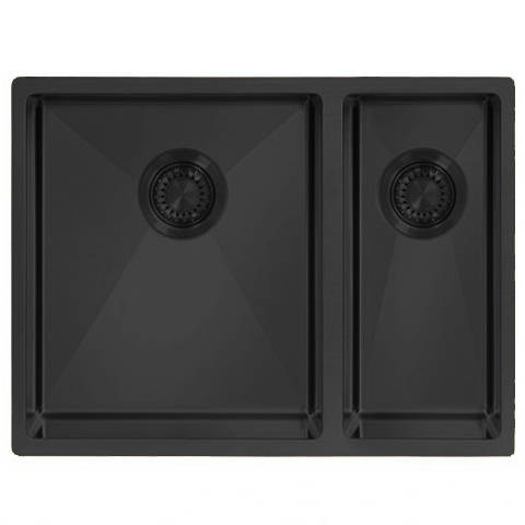 Larger image of UKINOX ColorX Flush Mount Kitchen Sink (565/435mm, Black).