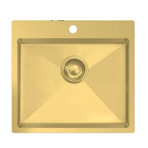 Larger image of UKINOX ColorX Flush Mount Kitchen Sink (550/505mm, Gold).