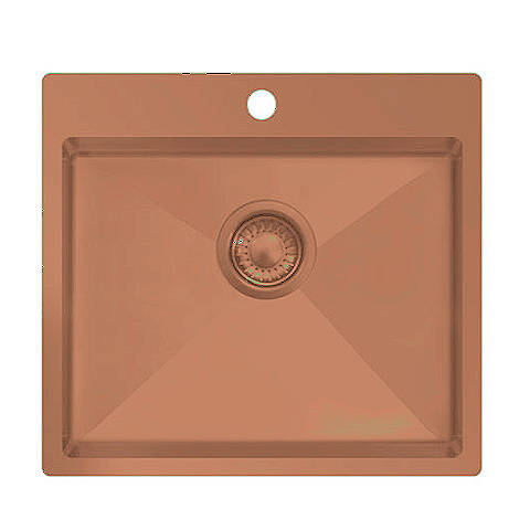 Larger image of UKINOX ColorX Inset Kitchen Sink (550/505mm, Rose Gold).