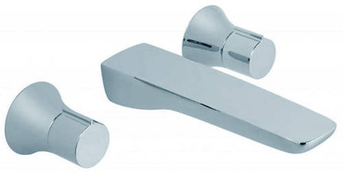 Larger image of Vado Altitude 3 Hole Wall Mounted Basin Tap (Chrome).