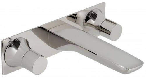 Larger image of Vado Altitude 3 Hole Wall Mounted Basin Tap (Bright Nickel).