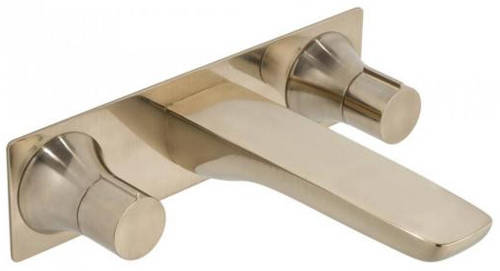 Larger image of Vado Altitude 3 Hole Wall Mounted Basin Tap (Brushed Gold).