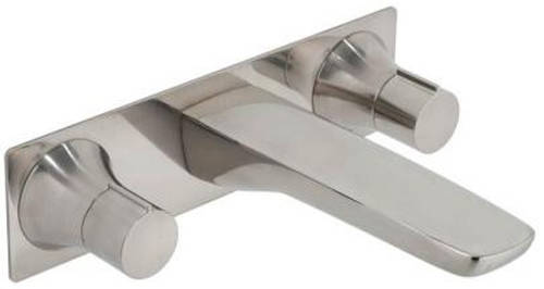 Larger image of Vado Altitude 3 Hole Wall Mounted Basin Tap (Brushed Nickel).