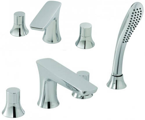 Larger image of Vado Altitude 4 Hole BSM & 3 Hole Basin Tap Pack (Chrome).