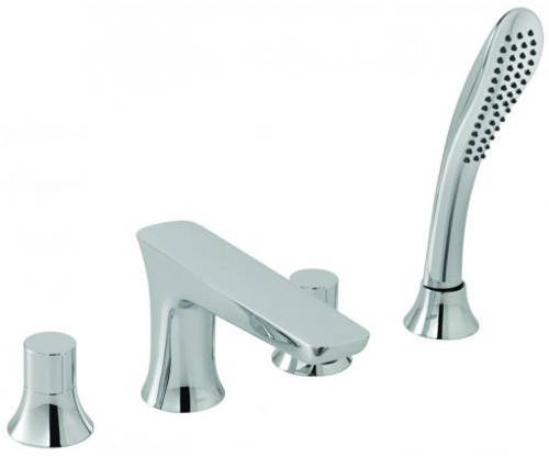 Example image of Vado Altitude 4 Hole BSM & Wall Mounted Basin Tap Pack (Chrome).