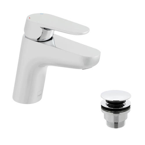 Larger image of Vado Ascent Mono Basin Mixer Tap With Universal Waste (Chrome).