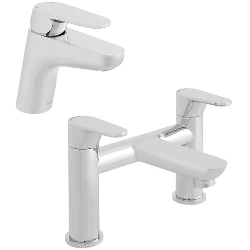 Larger image of Vado Ascent Basin & Bath Filler Tap Pack (Chrome).