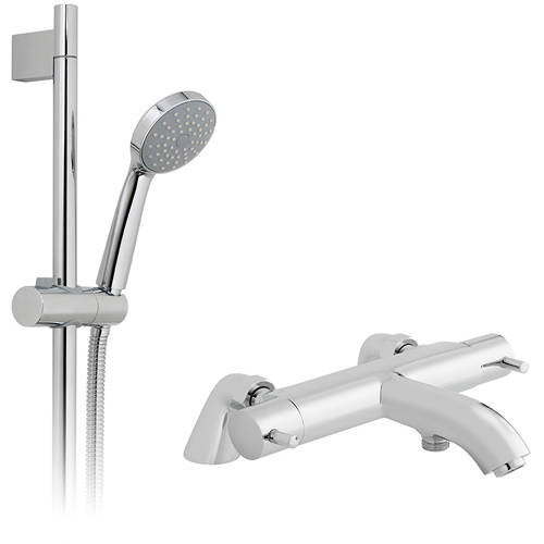 Larger image of Vado Shower Packs Thermostatic BSM Tap & Slide Rail Kit (Chrome).