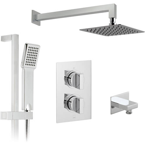 Vado Shower Packs Thermostatic Shower Set With 2 Outlets (Chrome).