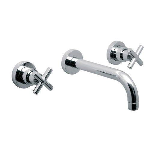 Vado Men's Gold Elets Wall Mounted Bath Filler Tap With 200Mm Spout (Chrome).