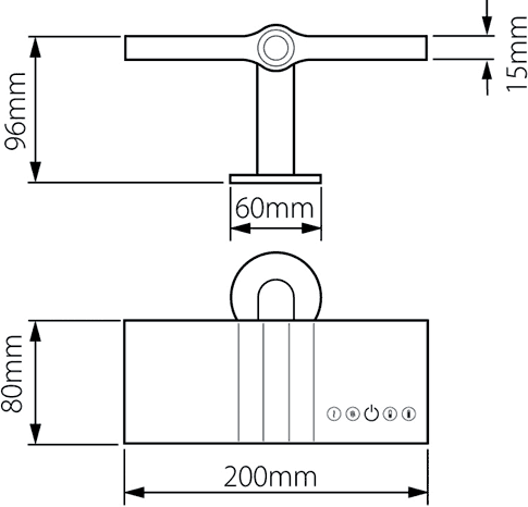 Technical image of Vado Identity Digital Basin Tap With Concealed Control Unit (Deck Mounted).