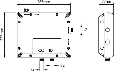 Technical image of Vado Identity Digital Basin Tap With Concealed Control Unit (Deck Mounted).