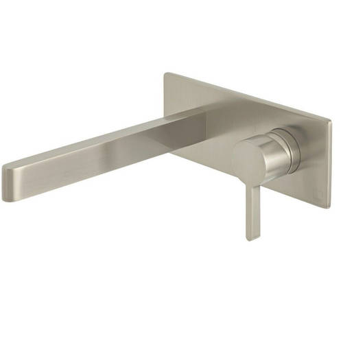 Larger image of Vado Edit Wall Mounted Basin Mixer Tap (Brushed Nickel).
