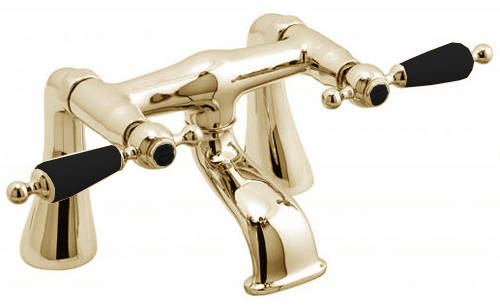 Example image of Vado Kensington 3 Hole Basin Mixer & Bath Filler Tap Pack (Gold & Black).