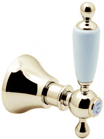 Larger image of Vado Kensington Concealed Stop Valve (Gold & White, 1/2").