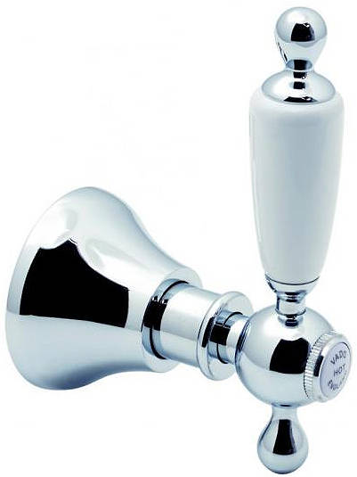 Larger image of Vado Kensington Concealed Stop Valve (Chrome & White, 1/2").