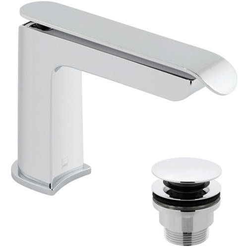 Larger image of Vado Kovera Mono Basin Mixer Tap With Universal Waste (Chrome).