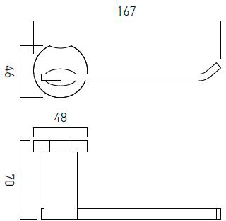 Technical image of Vado Kovera Bathroom Accessories Pack A2 (Chrome).