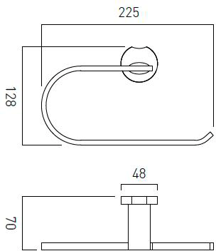 Technical image of Vado Kovera Bathroom Accessories Pack A2 (Chrome).