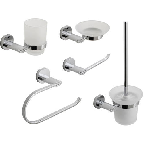 Larger image of Vado Kovera Bathroom Accessories Pack A6 (Chrome).