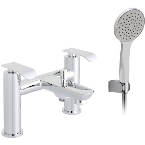 Example image of Vado Kovera Bath Shower Mixer & Basin Tap Pack (Chrome).