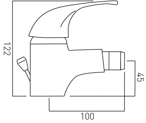 Technical image of Vado Matrix Basin & Bidet Mixer Taps Pack With Pop Up Wastes (Chrome).