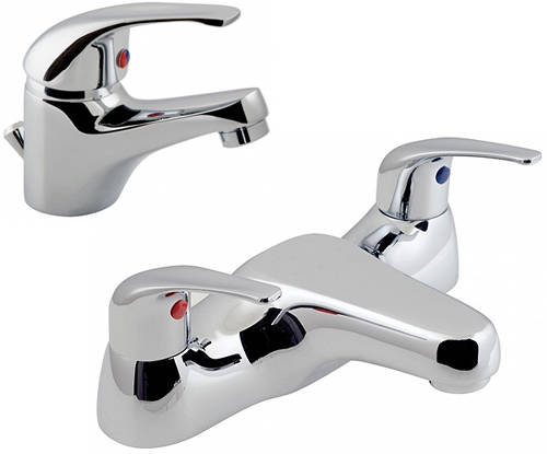 Larger image of Vado Matrix Basin & Bath Filler Taps Pack (Chrome).