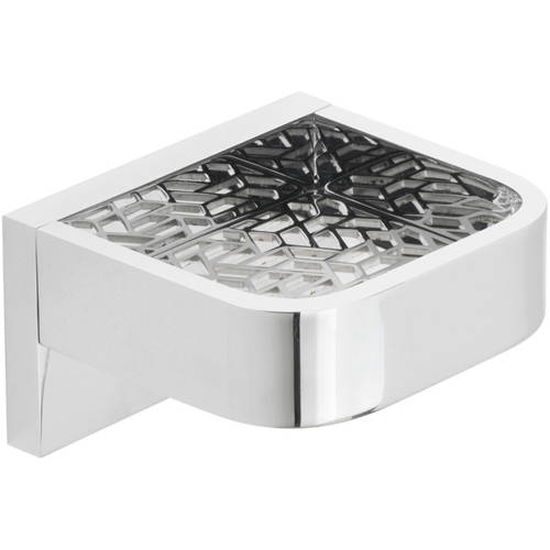 Vado Omika Shelf With Geometric Insert 100Mm (Chrome).