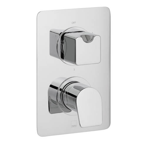 Vado Women's Photon Thermostatic Shower Valve With 3 Outlets (Chrome).