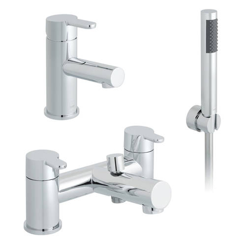 Larger image of Vado Sense Basin & Bath Shower Mixer Taps Pack (Chrome).