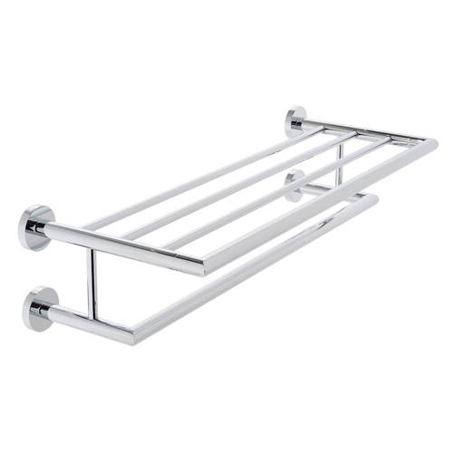 Vado Space Towel Shelf With Towel Rail 600Mm (Chrome).