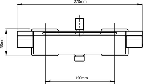 Technical image of Vado Summit Wall Mounted Waterfall Bath Shower Mixer Tap (1 only).