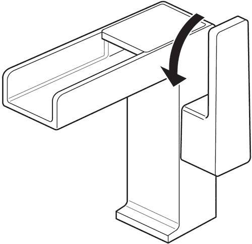Technical image of Vado Synergie Waterfall Basin Tap (Chrome).