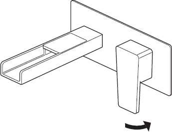 Technical image of Vado Synergie Wall Mounted Waterfall Basin Tap (Progressive, Chrome).