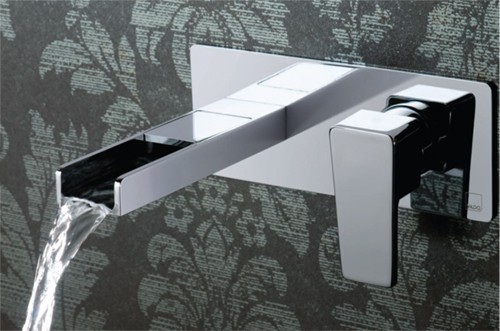 Example image of Vado Synergie Wall Mounted Waterfall Basin Tap (Chrome).