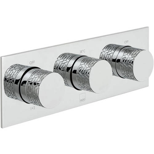 Larger image of Vado Omika Thermostatic Shower Valve With 2 Outlets (Chrome).